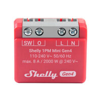 Shelly Relais "1PM Mini Gen4" WLAN BT Matter Zigbee Messfunktion max 8A 1 Kanal Unterputz