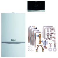 VAILLANT Paket 6.225/2 atmoTEC exclusive VC 104/4-7A LL, sensoHOME 380/2, Zubehör