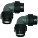 Winkelkupplung 90 Grad, 2 St. für PE-Rohr 50 x 4,6 mm für aroCOLLECT