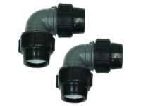 Winkelkupplung 90 Grad, 2 St. für PE-Rohr 50 x 4,6 mm für aroCOLLECT
