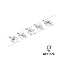 PAULMANN LED-Anbaustrahler 5x10W Konverter matt MacII 944.30 5LEDs chr GU5,3 chr Aluminium