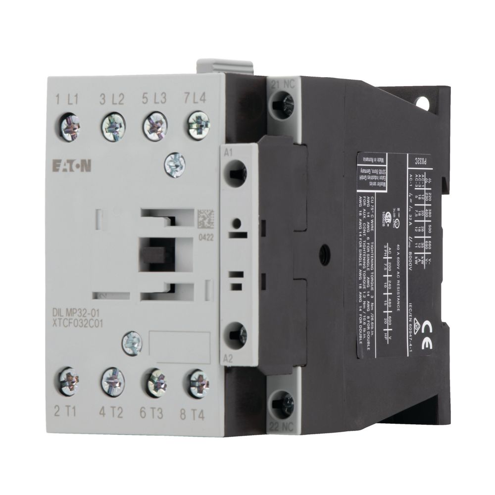Eaton Eaton (Moeller) Leistungsschütz 32A,230V50/240V60HZ DILMP32-01 #118911