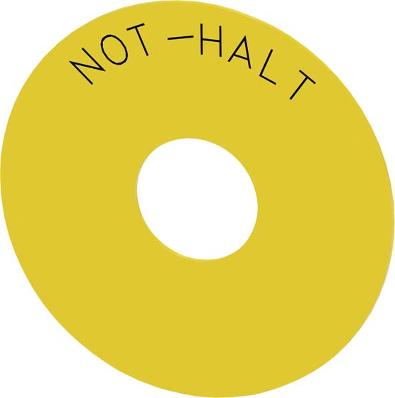 Siemens Siemens Dig Industr. Unterlegschild Not-Halt-Pilzdruckt. 3SU1900-0BC31-0AT0