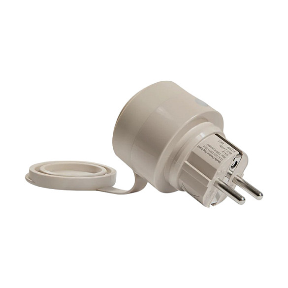 Shelly Shelly Plug &amp; Play "Outdoor Plug S Gen3" Zwischenstecker für draußen 12A Messfunktion WLAN Matter BT