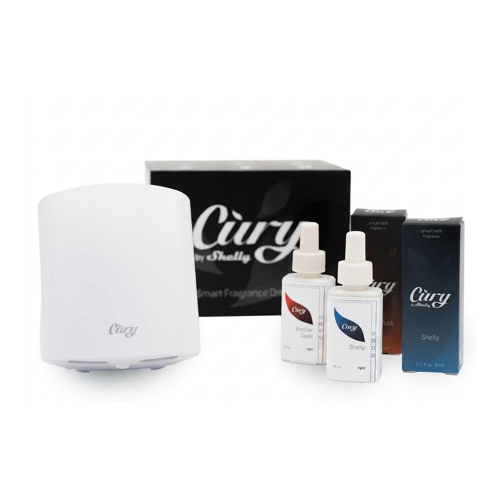 Shelly Shelly · Plug &amp; Play · Cury Box · Smart-Diffuser · WLAN · BT · weiß