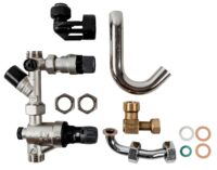 Anschluss-Set Warmwasser Aufputz mit Druckminderer 1/2" für CGW-2