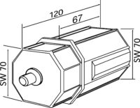 DELTA DORE Walzenkapsel Kunststoff SW70 Einsteckl. 67mm 4031