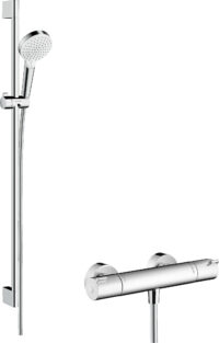 Brausenkombi Crometta Vario/ Ecostat 1001 CL/Unica 900mm weiss/chrom
