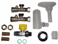 WOLF Anschluss-Set CGS-2 Aufputz inklusive KFE-Hahn und therm. Sicherung