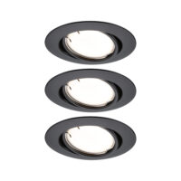 PAULMANN LED-Einbaustrahler 14,7W Konverter Base Coin 924.65 3LEDs schwarz 3000K weiß schwarz