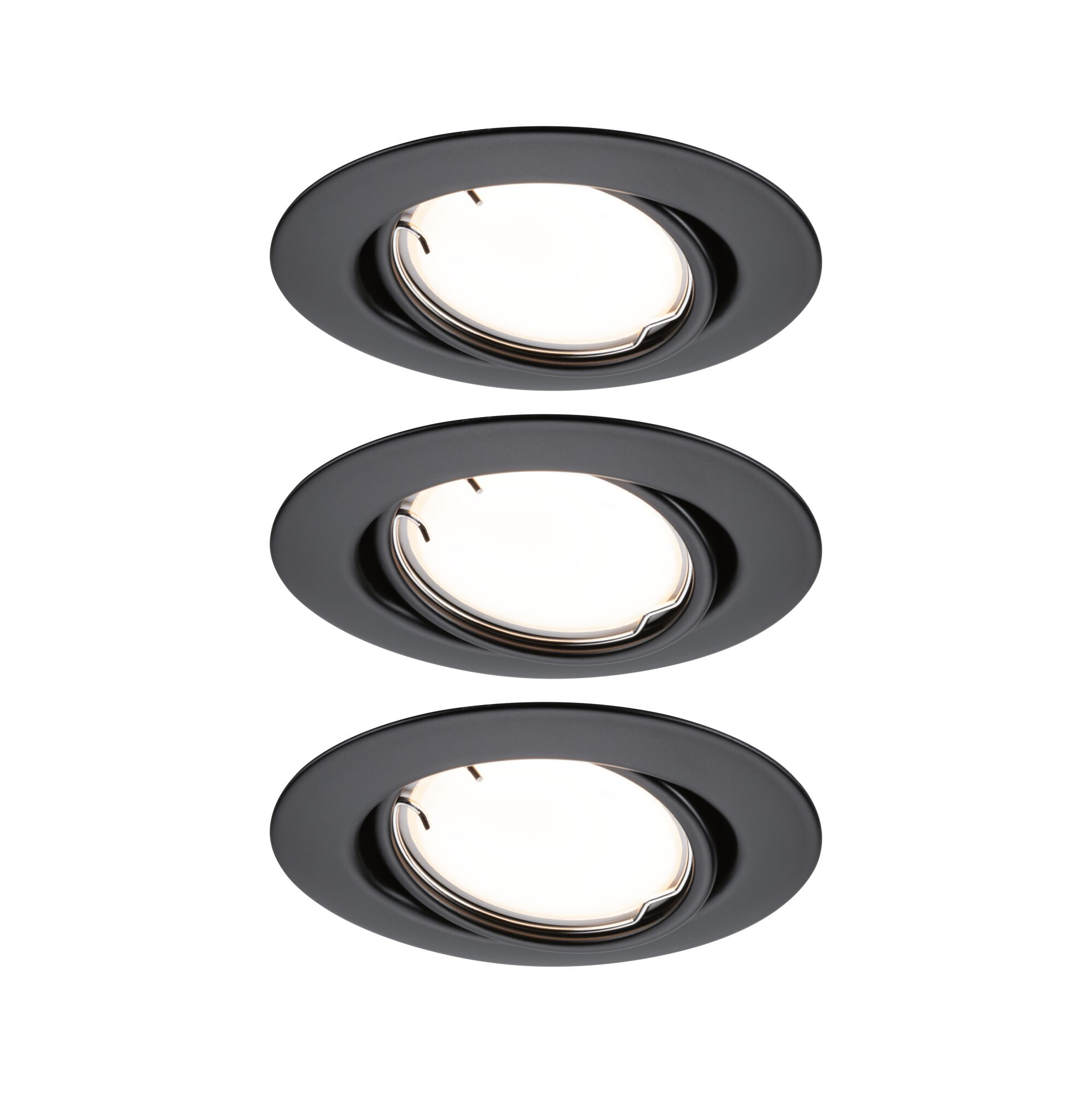 Paulmann PAULMANN LED-Einbaustrahler 14,7W Konverter Base Coin 924.65 3LEDs schwarz 3000K weiß schwarz