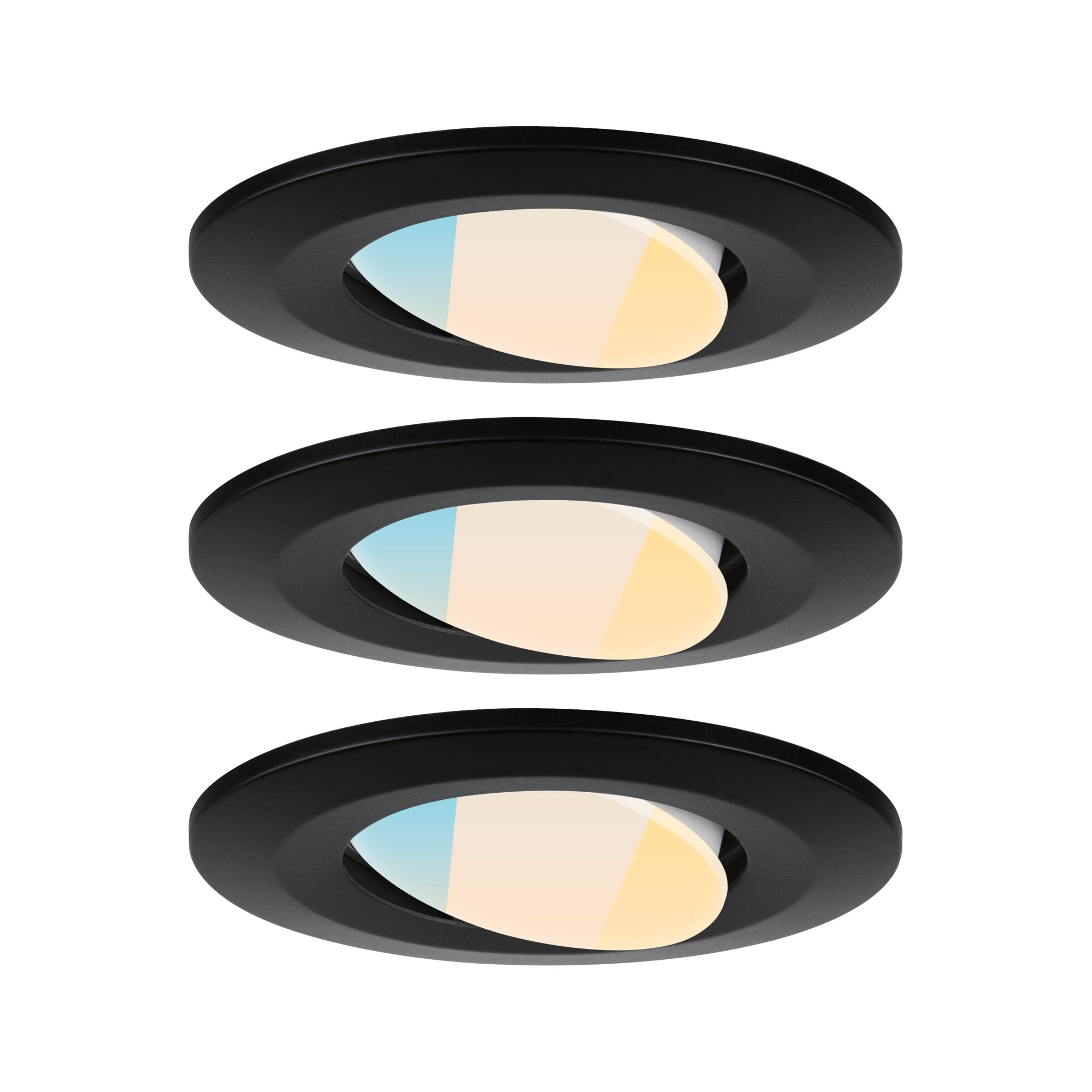 Paulmann PAULMANN LED-Einbaustrahler 5,5W Konverter schwarz Calla 930.96 1LED 3000K weiß 430lm schwarz matt