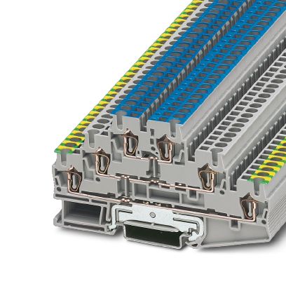 Phoenix Contact Dreistock-Klemme grau ST 2,5-PE/L/N