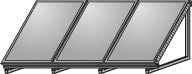 AluFlex-U Aufstellgerüst Hochformat für 3 Kollektoren F3-1-1/CFK-1