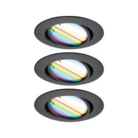 PAULMANN LED-Einbaustrahler 14,7W Konverter Base Coin 924.68 3LEDs schwarz 3000-6500K schwarz