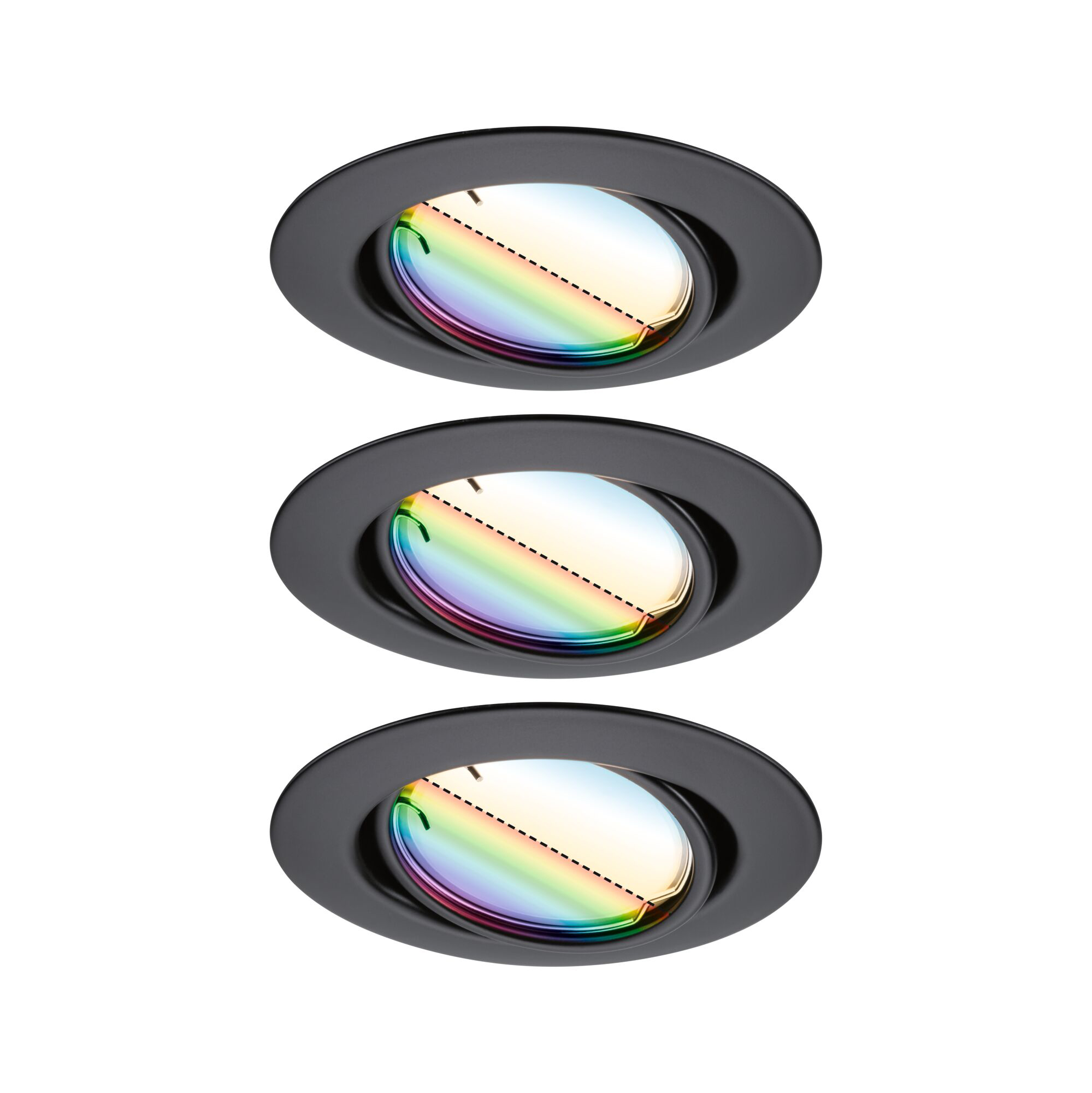Paulmann PAULMANN LED-Einbaustrahler 14,7W Konverter Base Coin 924.68 3LEDs schwarz 3000-6500K schwarz