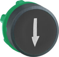 Schneider Electric Drucktaster flach, schwarz, Pfeil hoch ZB5AA335