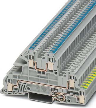 Phoenix Contact Installationsetagenklemme 0,2-4qmm 5,2mm grau UTI 2,5-PE/L/N
