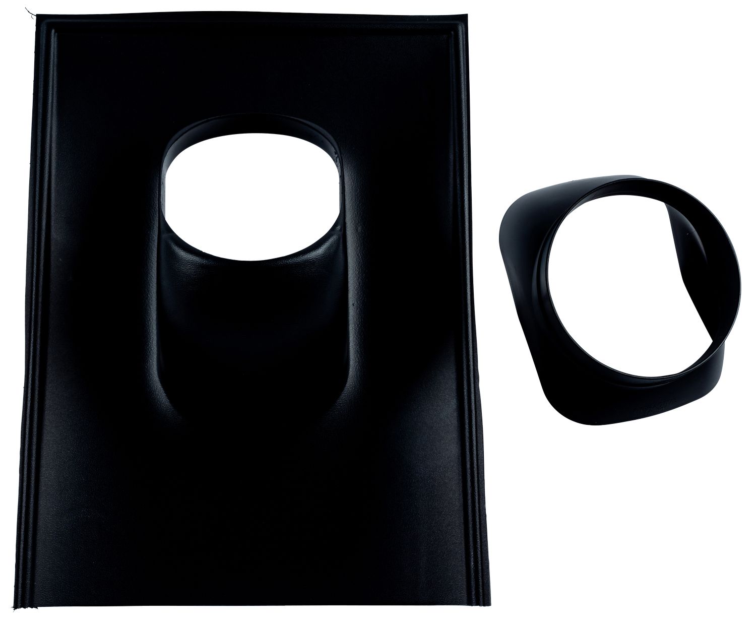Dachplatte DN125 Schrägdach 25-45Gr schwarz