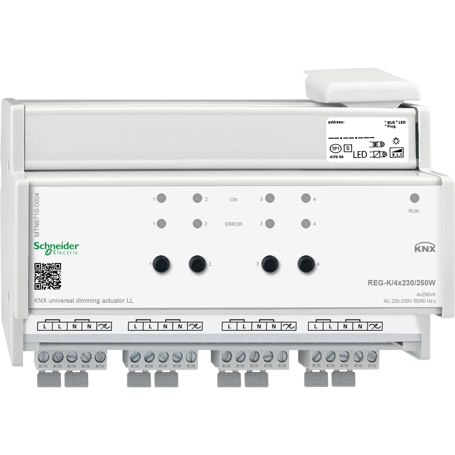 Schneider Schneider Electric KNX Universal-Dimmaktor LL REG-K/4x230/250 W MTN6710-0004