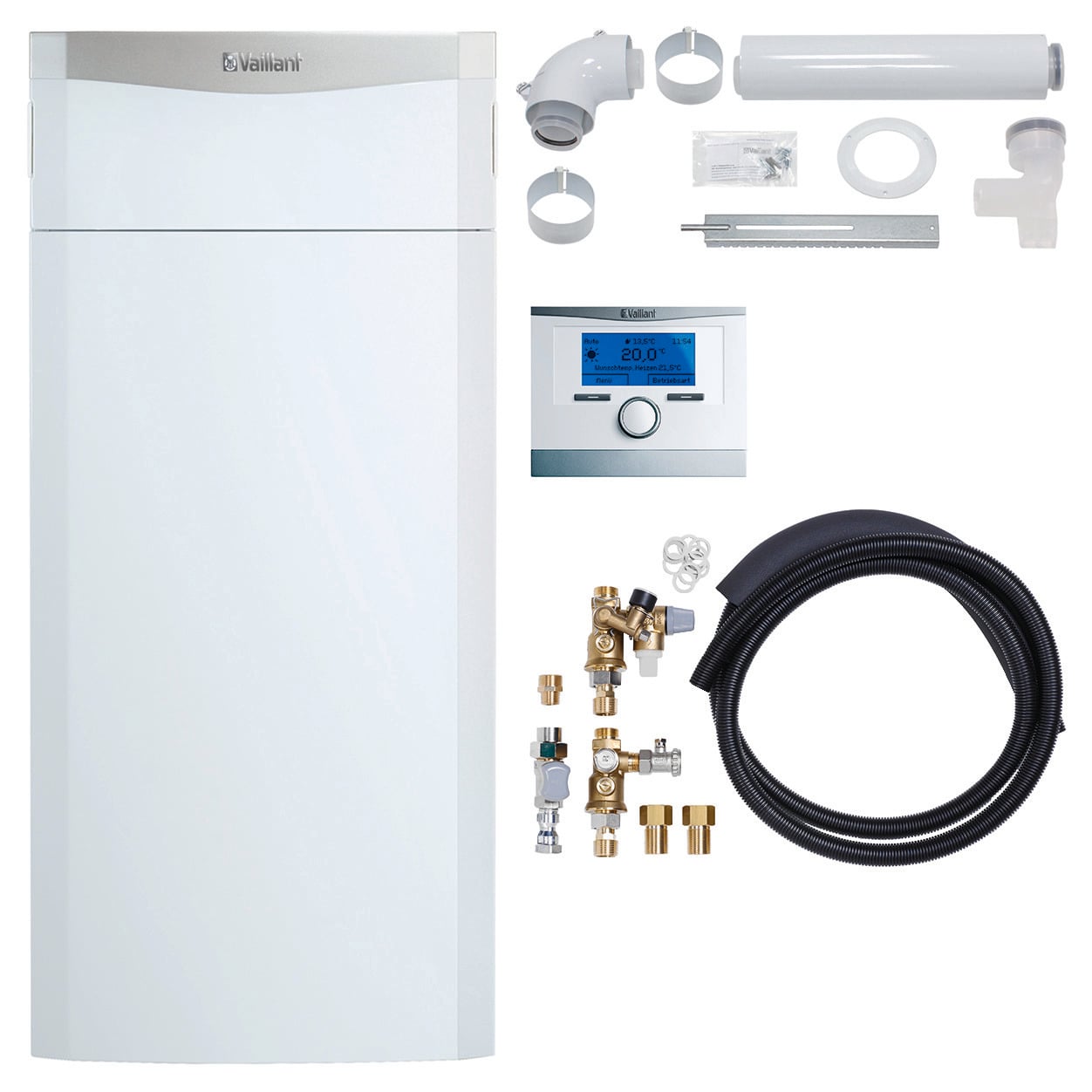 VAILLANT Paket 1.405/5 ecoCOMPACT VSC206 VRC 700/6, Set baus., Luft/Abgas Starr