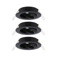 PAULMANN LED-Einbaustrahler 3x10W 3LEDs Choose 924.87 schwarz GU10 schwarz Aluminium IP23