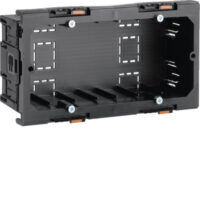 HAGER Geräteeinbaudose GEB-K 2-fach Front G2860 Tragring/bügel 60mm rast geschl