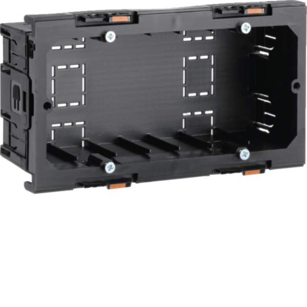 HAGER Geräteeinbaudose GEB-K 2-fach Front G2860 Tragring/bügel 60mm rast geschl