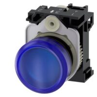 Siemens Dig Industr. Leuchtmelder blau, Linse, glatt 3SU1102-6AA50-1AA0