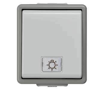 Siemens Siemens Dig Industr. IP44 Aufputz Taster und LED-Einsatz,1-poliert 5TD4705