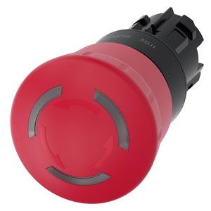 Siemens Siemens Dig Industr. Not-Halt-Pilzdrucktaster 22mm, rund, rot 3SU1001-1HB20-0AA0