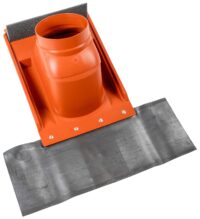 Universalpfanne Schrägdach 25-45Gr rotbraun, mit flex. Bleischürze unten