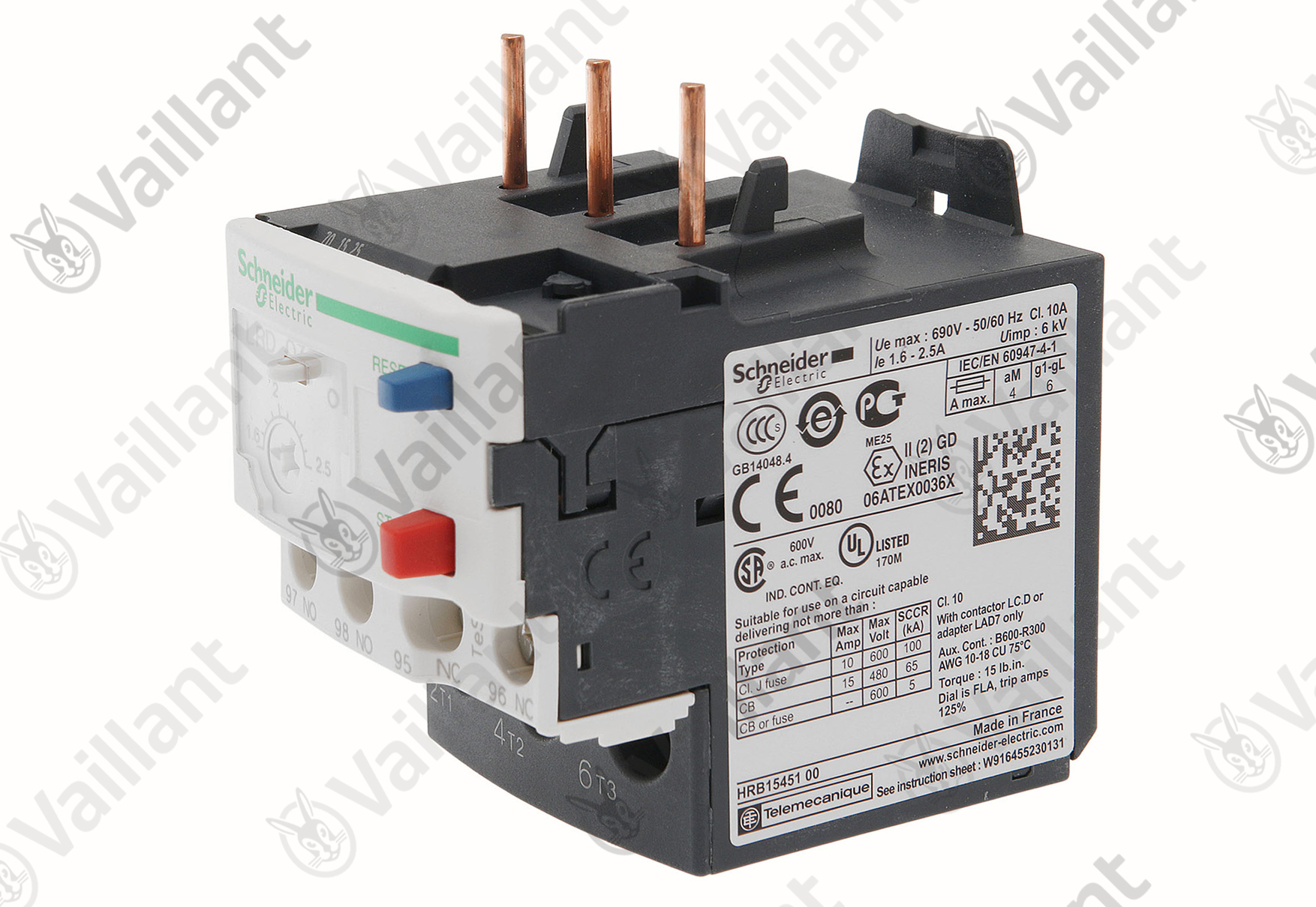 VAILLANT Schutzschalter, Motorschutz LRD Vaillant-Nr. 0020150182