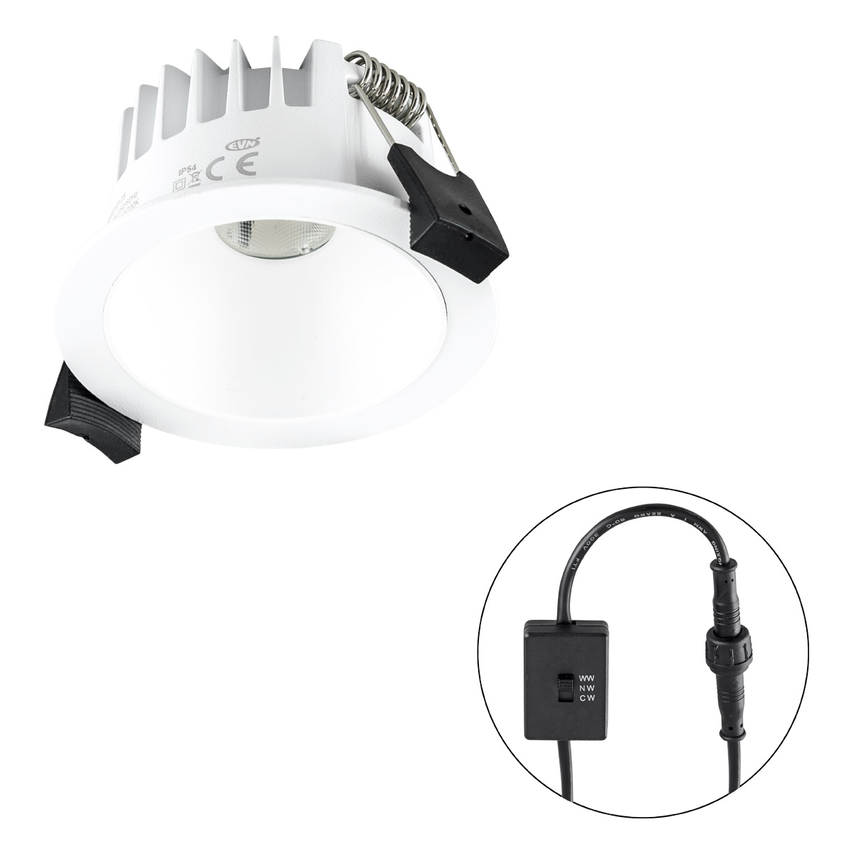 EVN Lichttechnik LED-Downlight CCT C54N06010125