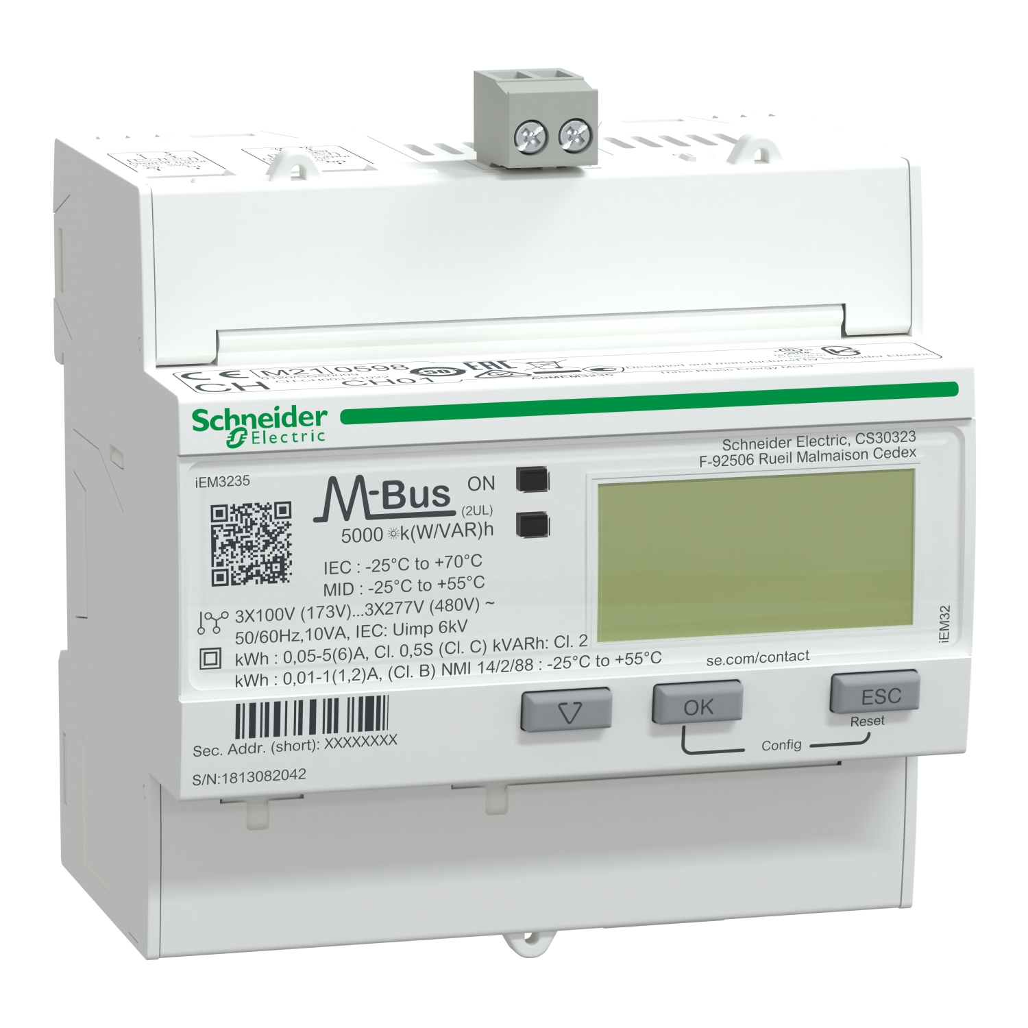Schneider Schneider Electric Energiezähler 3P 5A M-BUS 1E/1AMID A9MEM3235