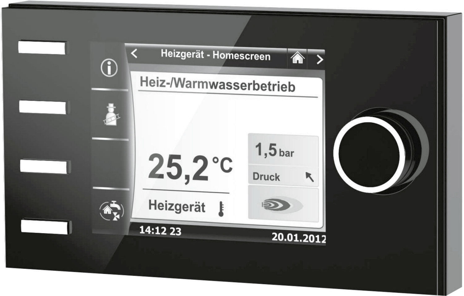 Bedienmodul BM-2 ohne Außenfühler schwarz, für Regelungssystem WRS