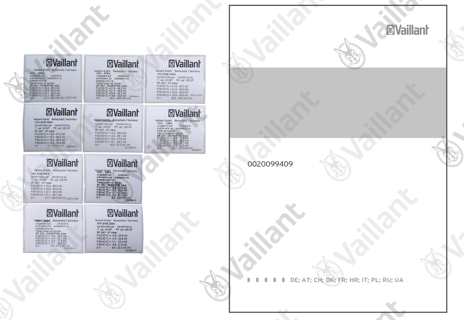 Umstellsatz, E/LL  P Vaillant-Nr. 0020099409