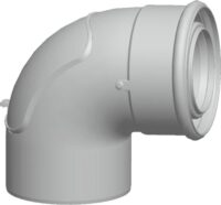 Revisionsbogen DN80/125 konzentr. 87 Grad, weiß, aus PP