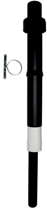Dachdurchführung senkrecht C33x DN80/125, L:1200-1700mm, schwarz