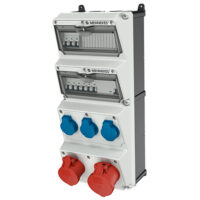 MENNEKES CEE-Kombi Kunststoff grau IP44 3Steckd AMAXX 940006 1x16A5p400V 1x32A5p400V