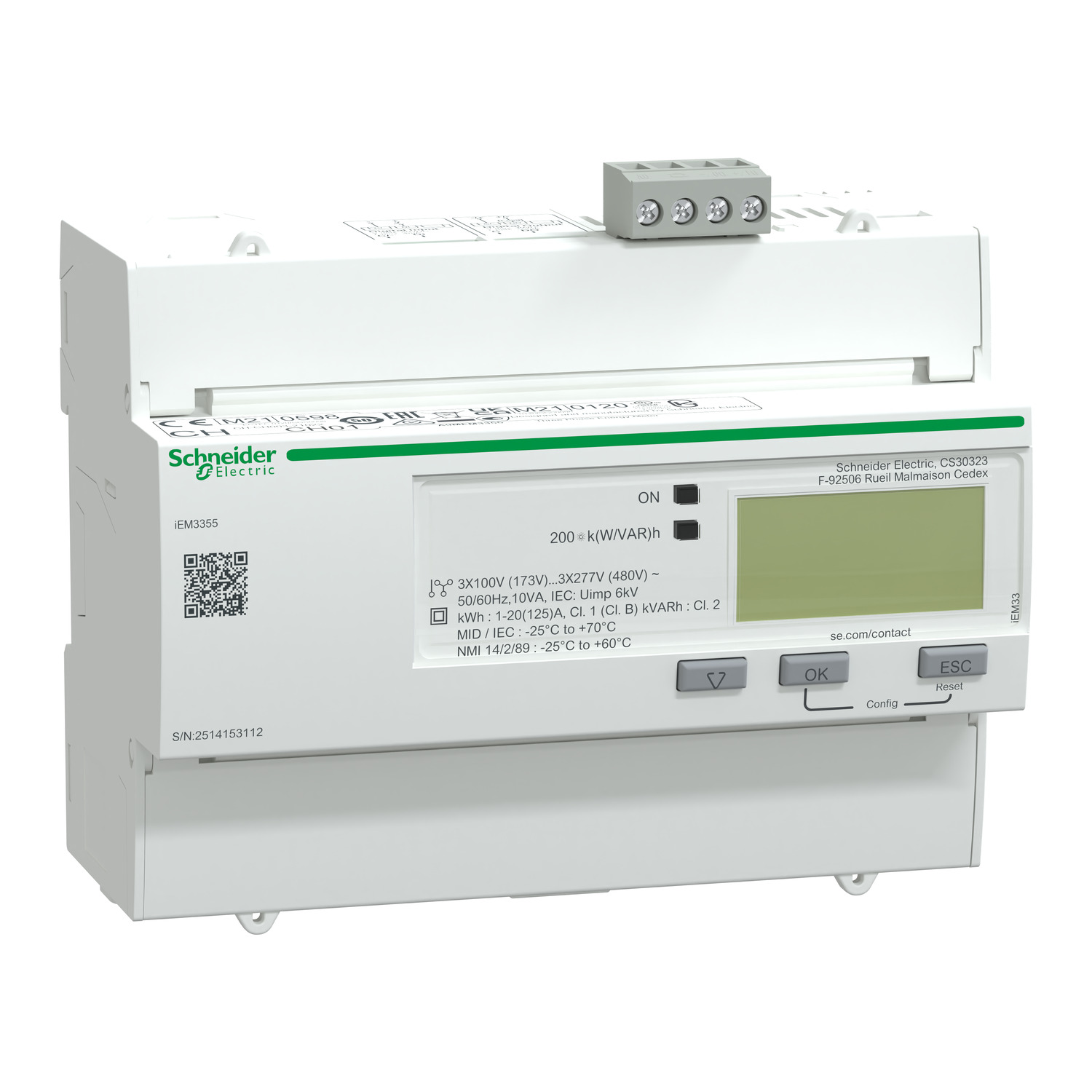 Schneider Schneider Electric Energiezähler IEM3355 3P 125A A9MEM3355