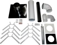 Anschluss-Set DN80/125 - C93x DN80 im Schacht, Abdeckung Edelstahl.