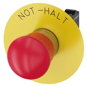 Siemens Siemens Dig Industr. Not-Halt-Pilzdrucktaster Not-Halt 3SU1150-1HB20-3PH0