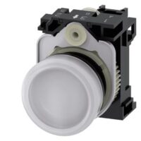 Siemens Dig Industr. Leuchtmelder weiß, Linse, glatt 3SU1102-6AA60-1AA0