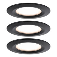 PAULMANN LED-Einbaustrahler 3x6W Konverter schwarz Nova Plus 930.81 3LEDs 2700K weiß 470lm