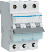 HAGER Leitungsschutzschalter AC B 32A 3p MBS332 415V 3TE 50Hz Zusatzeinr mögl