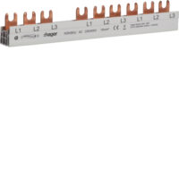HAGER Phasenschiene 3ph 17,8mm 177mm 63A KDN363J 10qmm Gabel isol