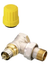 Ventilgehäuse RA-UN 15 R 1/2, Eck, matt vernickelt