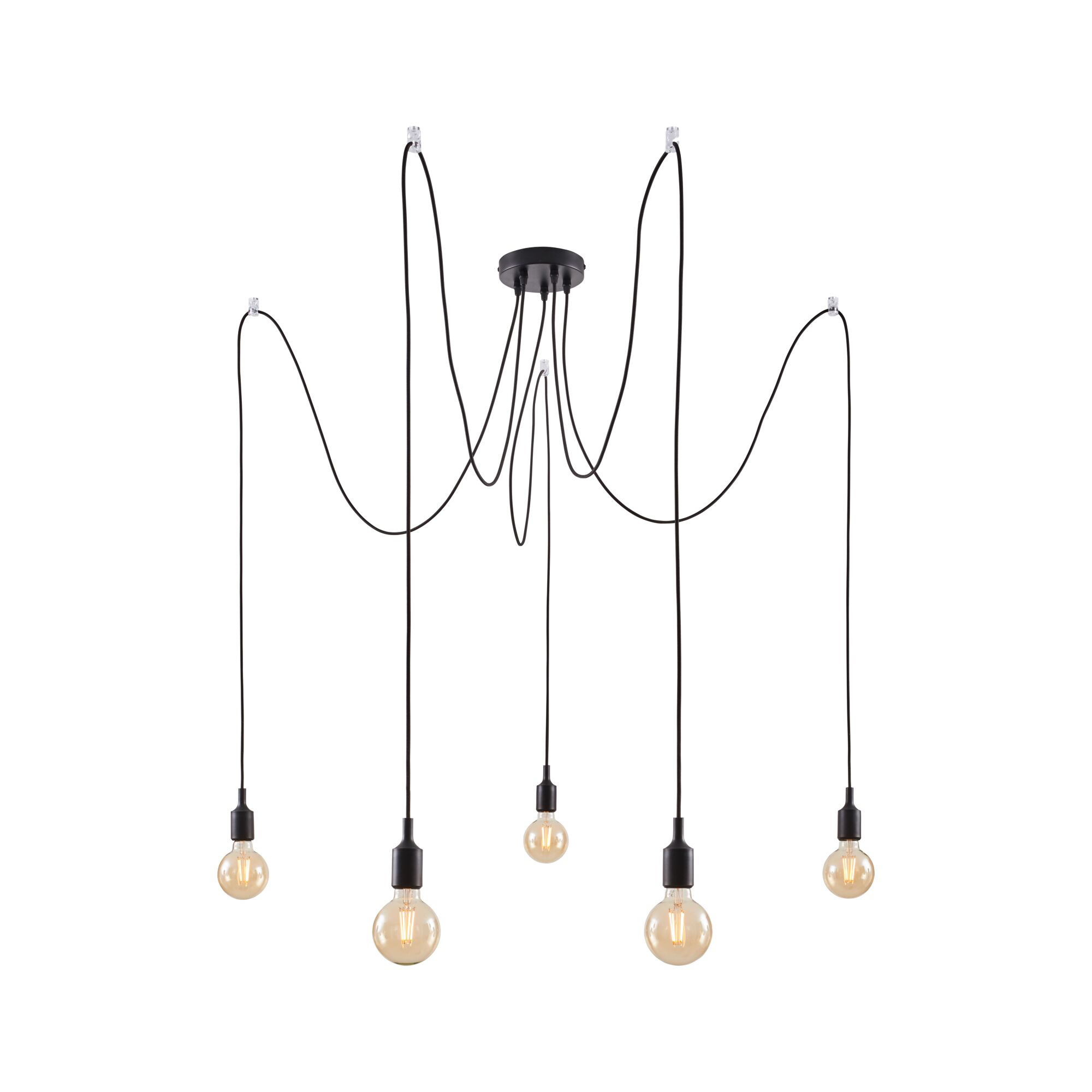 Paulmann PAULMANN Pendelleuchte HV schwarz E27 sym Neordic Ketil 503.89 IP20