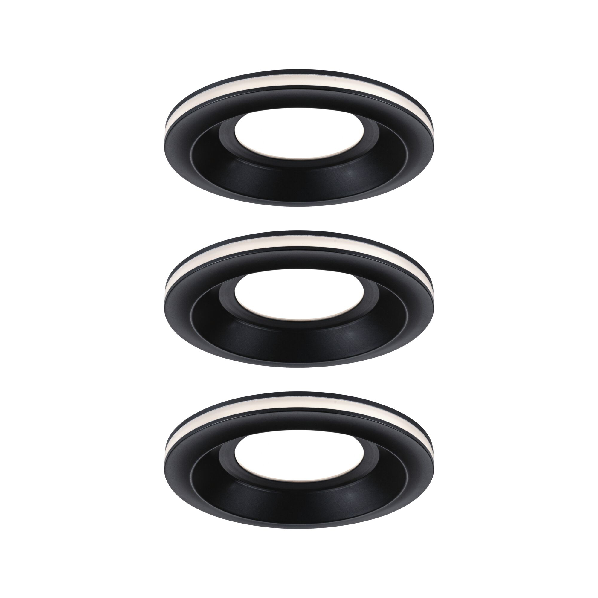 Paulmann PAULMANN LED-Einbaustrahler 6,5W Konverter schwarz 922.52 3LEDs 3000K weiß 300lm schwarz matt Kunststoff